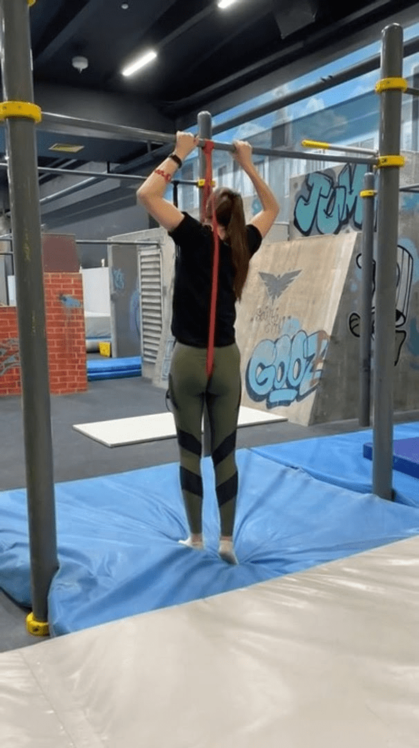 A picture containing clothing, person, physical fitness, indoor
Description automatically generated